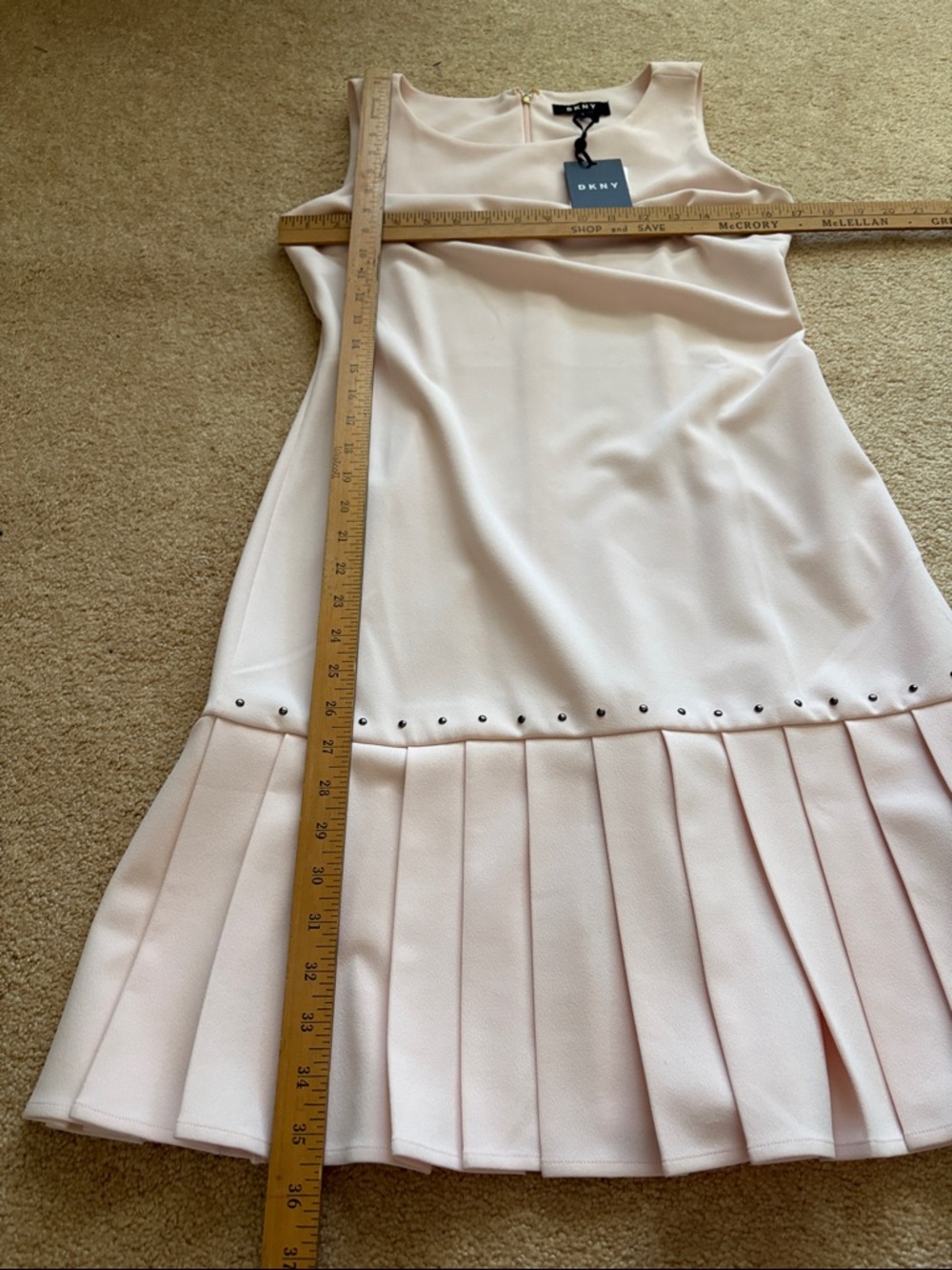DKNY Blush Sleeveless Classic Dress - Picture 6 of 6